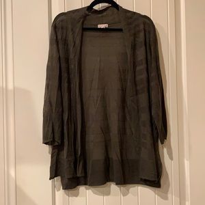 Merona Olive Striped Cardigan